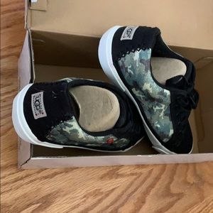 UGG J I Heart Lace Up Glitter Camo Sneakers